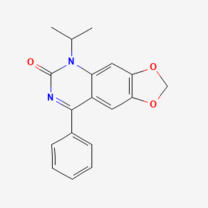 1,3-DIOXOLO(4,5-g)QUINAZOLIN-6(5H)-ONE, 5-(1-METHYLETHYL)-8-PHENYL-