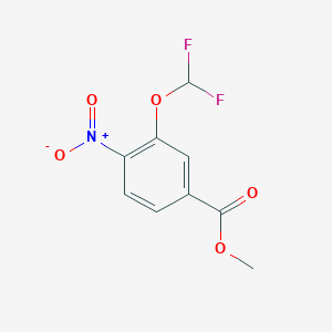 molecular formula C9H7F2NO5 B8761967 Methyl 3-(difluoromethoxy)-4-nitrobenzoate 
