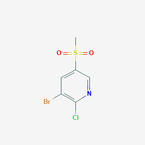 molecular formula C6H5BrClNO2S B8761986 3-bromo-2-chloro-5-methanesulfonylpyridine 