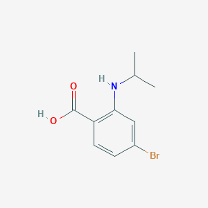 molecular formula C10H12BrNO2 B8762101 4-Bromo-2-(isopropylamino)benzoic acid 