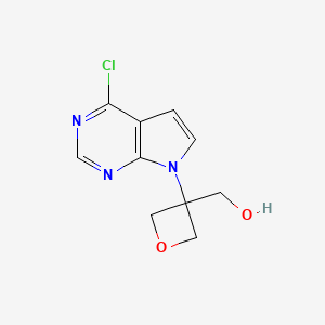 (3-(4-Chloro-7H-pyrrolo[2,3-D]pyrimidin-7-YL)oxetan-3-YL)methanol
