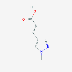 molecular formula C7H8N2O2 B8762275 (2E)-3-(1-methylpyrazol-4-yl)prop-2-enoic acid 