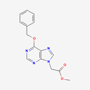 molecular formula C15H14N4O3 B8762481 Methyl 2-(6-(benzyloxy)-9H-purin-9-yl)acetate CAS No. 924913-66-6