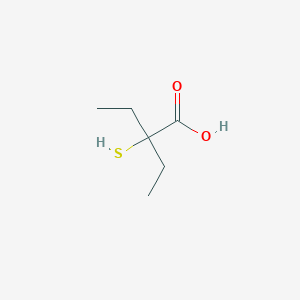 molecular formula C6H12O2S B8762488 2-ethyl-2-mercapto-butyric acid 