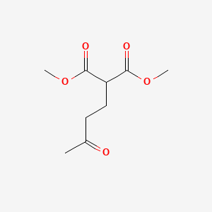 molecular formula C9H14O5 B8762519 Dimethyl 2-(3-oxobutyl)propanedioate 
