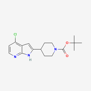 tert-Butyl 4-(4-chloro-1H-pyrrolo[2,3-b]pyridin-2-yl)piperidine-1-carboxylate