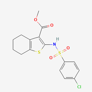Methyl 2-{[(4-chlorophenyl)sulfonyl]amino}-4,5,6,7-tetrahydro-1-benzothiophene-3-carboxylate