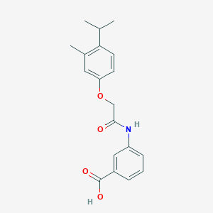 3-({[3-Methyl-4-(propan-2-yl)phenoxy]acetyl}amino)benzoic acid