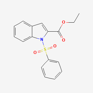 molecular formula C17H15NO4S B8762801 Ethyl 1-(phenylsulfonyl)-1H-indole-2-carboxylate 