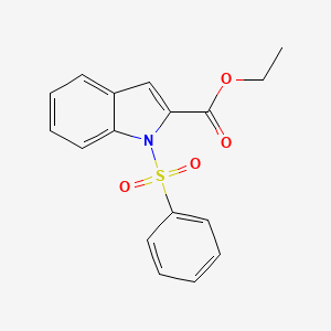 molecular formula C17H15NO4S B8762801 1-(Phenylsulfonyl)-1H-indole-2-carboxylic acid ethyl ester 
