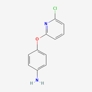 molecular formula C11H9ClN2O B8762874 Benzenamine, 4-[(6-chloro-2-pyridinyl)oxy]- CAS No. 57191-37-4