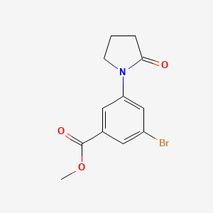 molecular formula C12H12BrNO3 B8763028 Methyl 3-bromo-5-(2-oxopyrrolidin-1-yl)benzoate CAS No. 537657-85-5
