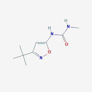 molecular formula C9H15N3O2 B8763195 1-(3-Tert-butyl-1,2-oxazol-5-yl)-3-methylurea CAS No. 59669-45-3