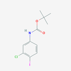 molecular formula C11H13ClINO2 B8763324 tert-Butyl (3-chloro-4-iodophenyl)carbamate 