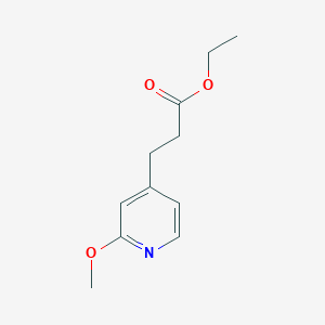 molecular formula C11H15NO3 B8763329 Ethyl 3-(2-methoxypyridin-4-yl)propanoate CAS No. 92838-85-2