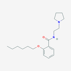 Benzamide, 2-hexyloxy-N-(2-(pyrrolidinyl)ethyl)-