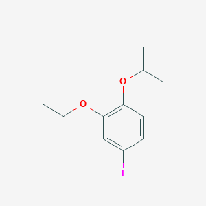 molecular formula C11H15IO2 B8763409 Benzene, 2-ethoxy-4-iodo-1-(1-methylethoxy)- CAS No. 900174-05-2
