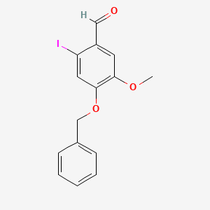 molecular formula C15H13IO3 B8763472 4-Benzyloxy-2-iodo-5-methoxybenzaldehyde CAS No. 82583-97-9
