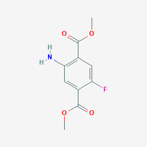 molecular formula C10H10FNO4 B8763481 Dimethyl 2-amino-5-fluoroterephthalate 