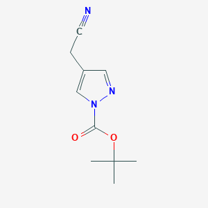 molecular formula C10H13N3O2 B8763685 tert-Butyl 4-(cyanomethyl)-1H-pyrazole-1-carboxylate 
