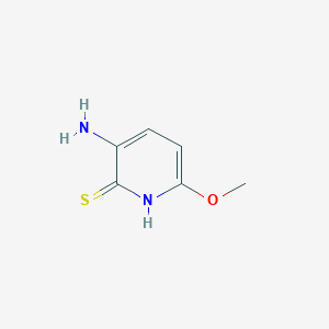molecular formula C6H8N2OS B8763695 3-Amino-6-methoxypyridine-2(1H)-thione CAS No. 42362-14-1