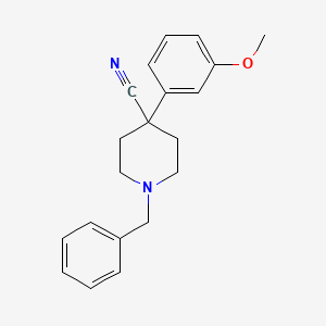 molecular formula C20H22N2O B8763741 1-Benzyl-4-(3-methoxyphenyl)piperidine-4-carbonitrile CAS No. 109254-16-2