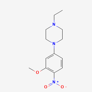 molecular formula C13H19N3O3 B8763748 1-Ethyl-4-(3-methoxy-4-nitrophenyl)piperazine 