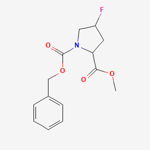 molecular formula C14H16FNO4 B8763781 (2S,4S)-1-(benzyloxycarbonyl)-4-fluoro-2-methylpyrrolidine-2-carboxylic acid 