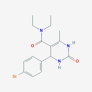 molecular formula C16H20BrN3O2 B8763821 4-(4-BROMOPHENYL)-N~5~,N~5~-DIETHYL-6-METHYL-2-OXO-1,2,3,4-TETRAHYDRO-5-PYRIMIDINECARBOXAMIDE 
