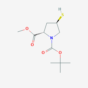 molecular formula C11H19NO4S B8763879 O1-tert-butyl O2-methyl (2S,4R)-4-sulfanylpyrrolidine-1,2-dicarboxylate 