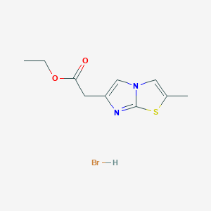 Ethyl 2-(2-methylimidazo[2,1-b]thiazol-6-yl)acetate hydrobromide