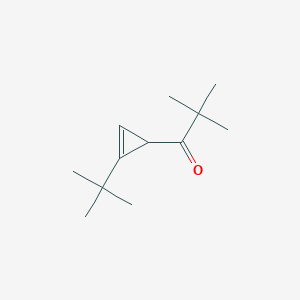 molecular formula C12H20O B008764 1-Propanone, 1-(2-tert-butyl-2-cyclopropen-1-yl)-2,2-dimethyl- CAS No. 19576-21-7