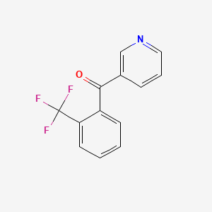 molecular formula C13H8F3NO B8764025 Pyridin-3-yl(2-(trifluoromethyl)phenyl)methanone 