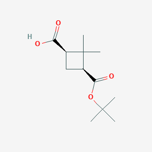 (1R,3S)-3-[(tert-Butoxy)carbonyl]-2,2-dimethylcyclobutane-1-carboxylic acid