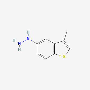 molecular formula C9H10N2S B8764060 (3-Methyl-1-benzothiophen-5-yl)hydrazine 