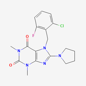 7-(2-Chloro-6-fluorobenzyl)-1,3-dimethyl-8-pyrrolidin-1-yl-3,7-dihydro-1H-purine-2,6-dione