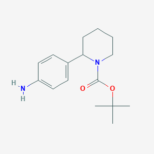 molecular formula C16H24N2O2 B8764164 Tert-butyl 2-(4-aminophenyl)piperidine-1-carboxylate 