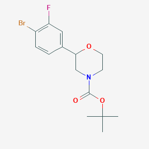 molecular formula C15H19BrFNO3 B8764271 Tert-butyl 2-(4-bromo-3-fluorophenyl)morpholine-4-carboxylate 