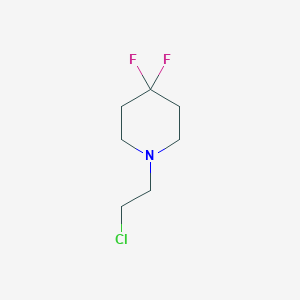 molecular formula C7H12ClF2N B8764354 1-(2-Chloroethyl)-4,4-difluoropiperidine 