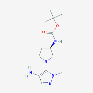 (R)-3-(Boc-amino)-1-(4-amino-1-methyl-1H-pyrazol-5-YL)pyrrolidine