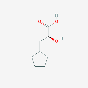 molecular formula C8H14O3 B8764551 (S)-a-Hydroxy-cyclopentanepropanoic acid 
