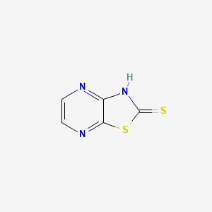 molecular formula C5H3N3S2 B8764557 Thiazolo[4,5-b]pyrazine-2(3H)-thione 