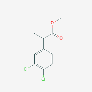 molecular formula C10H10Cl2O2 B8764587 Benzeneacetic acid, 3,4-dichloro-alpha-methyl-, methyl ester 