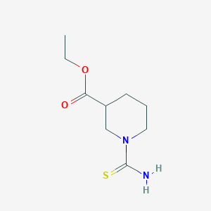 molecular formula C9H16N2O2S B8764658 Ethyl 1-carbamothioylpiperidine-3-carboxylate CAS No. 868591-91-7