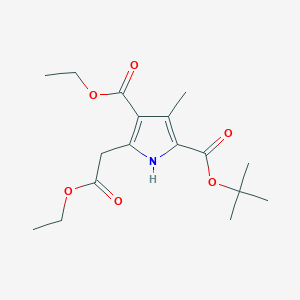 5-ethoxycarbonylmethyl-3-methyl-1H-pyrrole-2,4-dicarboxylic acid 2-tert-butyl ester 4-ethyl ester