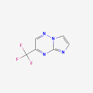 molecular formula C6H3F3N4 B8764696 3-Trifluoromethyl-imidazo[1,2-B][1,2,4]triazine 