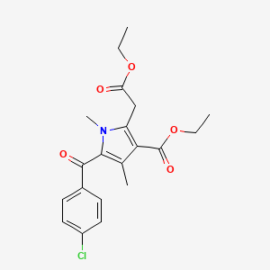 Ethyl 5-(4-chlorobenzoyl)-3-(ethoxycarbonyl)-1,4-dimethyl-1H-pyrrole-2-acetate