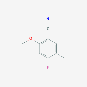 molecular formula C9H8FNO B8764822 4-Fluoro-2-methoxy-5-methylbenzonitrile CAS No. 314298-16-3