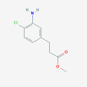 molecular formula C10H12ClNO2 B8764830 Methyl 3-(3-amino-4-chlorophenyl)propanoate 