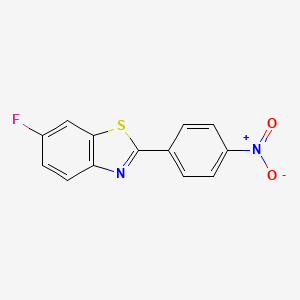 molecular formula C13H7FN2O2S B8764848 6-Fluoro-2-(4-nitrophenyl)benzo[D]thiazole CAS No. 343975-46-2